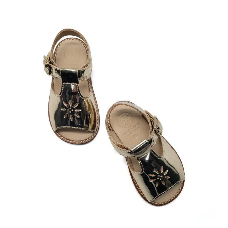 Blublonc Bonita Gold Metal Sandal