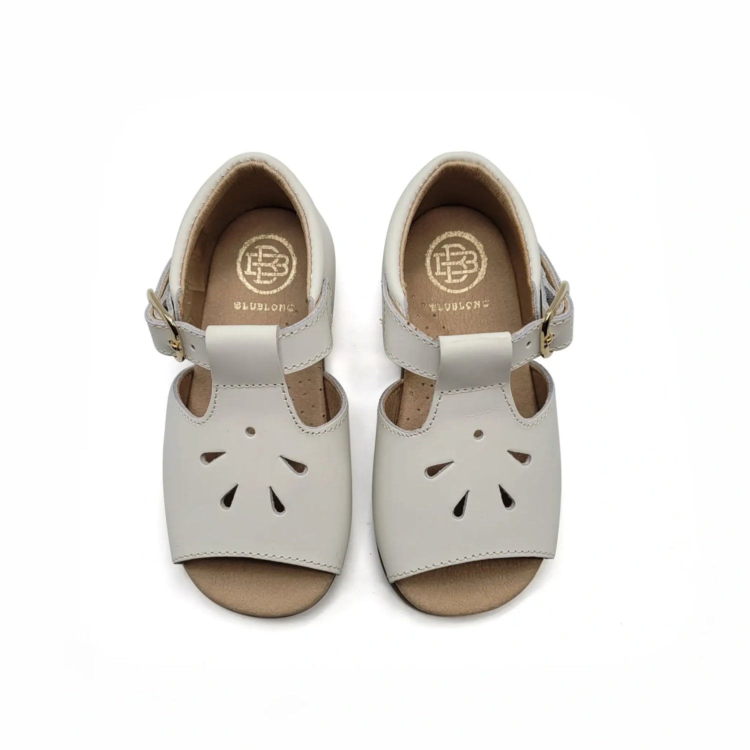 Blublonc brielle off white leather toddler sandals fast shipping