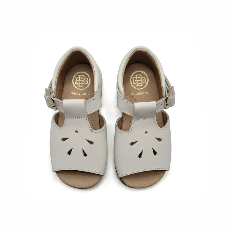 Blublonc brielle off white leather toddler sandals fast shipping