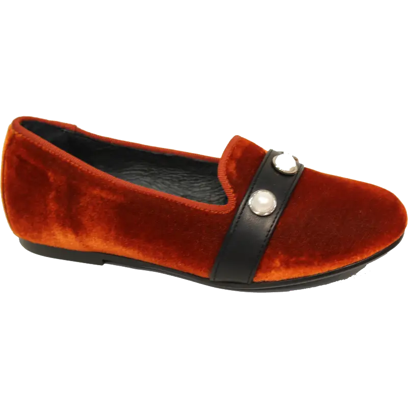 blublonc-orange-velvet-slipon-girls
