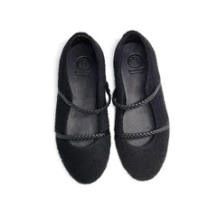Blublonc Caroline Black Luxe Braided Slip on - GIRLS