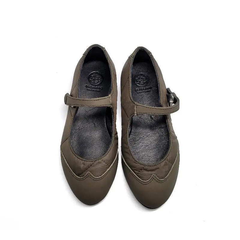 Blublonc Celiax Khaki Green Soapstone Mary Jane - GIRLS