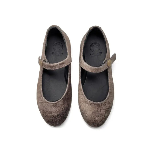 Blublonc celiax taupe velvet mary jane - mary jane