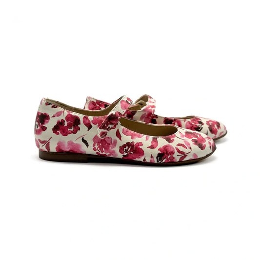 Blublonc ciara pink flower mary jane shoes fast shipping