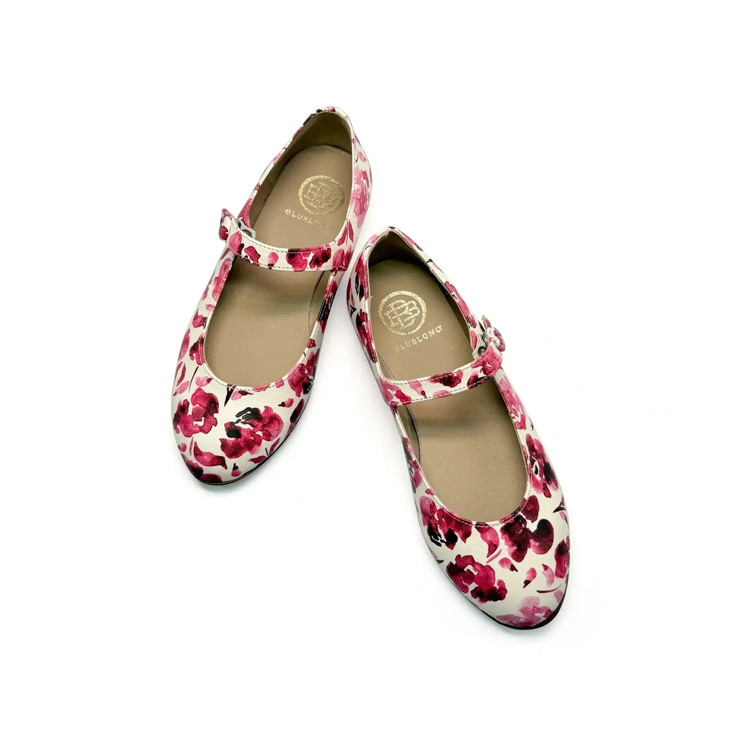 Blublonc ciara pink flower mary jane shoes fast shipping