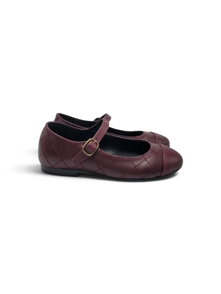 Blublonc codi burgundy quilted mary jane | kids shoes fast shipping