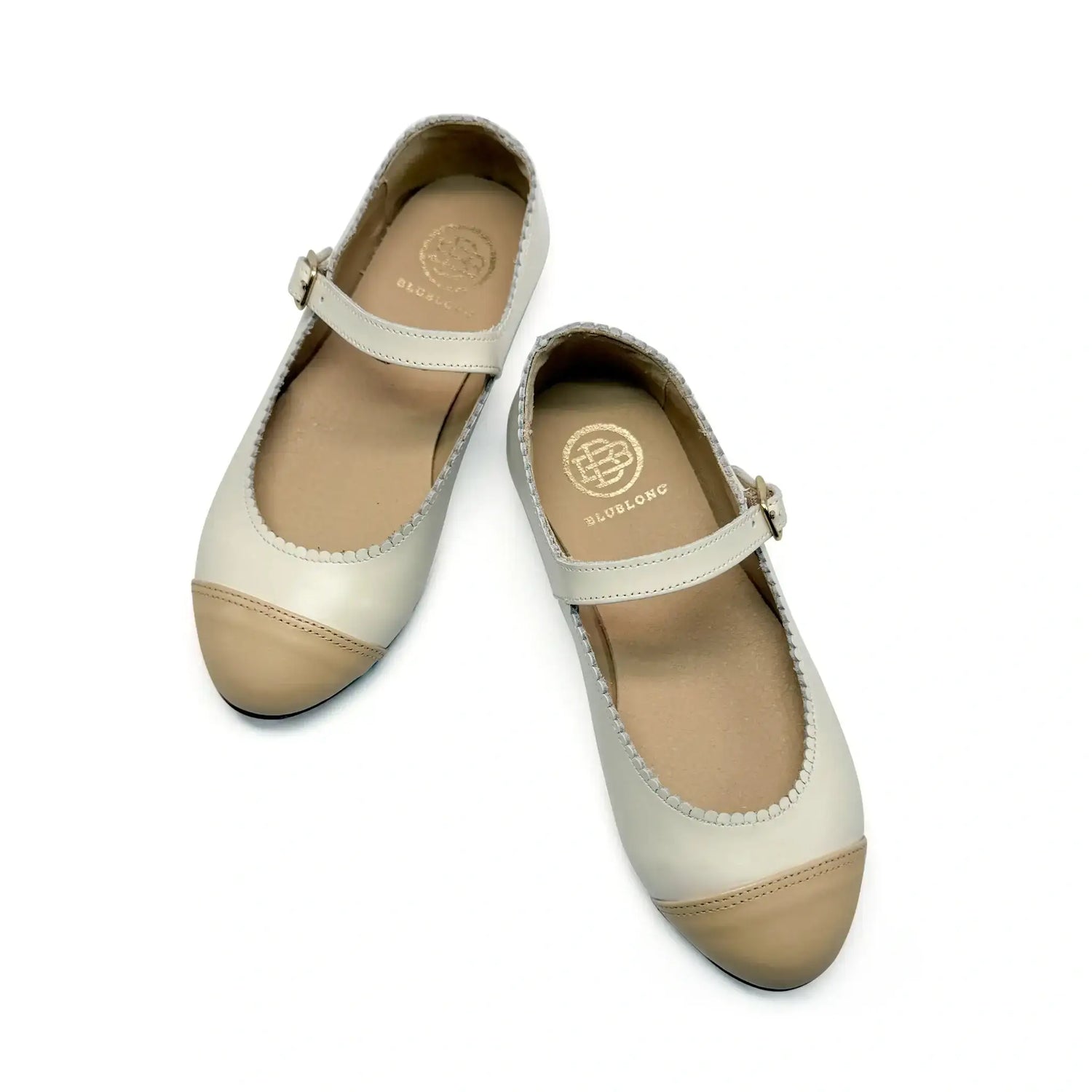 Blublonc cora milky latte mary jane shoes fast shipping