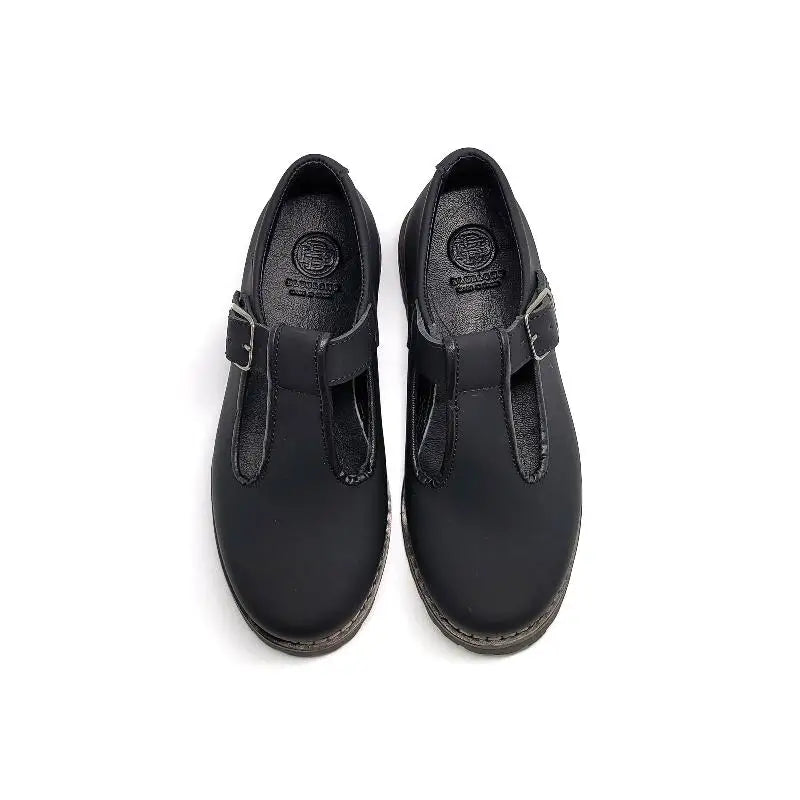 Blublonc Daily Black Gum Shadowfax Chunky T-Strap - GIRLS