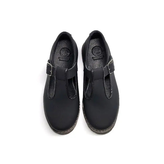 Blublonc Daily Black Gum Shadowfax Chunky T-Strap - GIRLS
