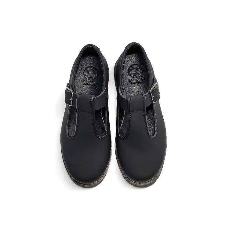 Blublonc Daily Black Gum Shadowfax Chunky T-Strap - GIRLS