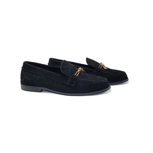 Blublonc haze rich black suede loafer - loafers girls