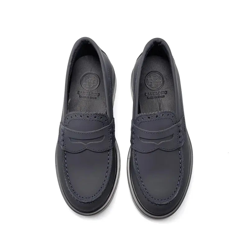 Blublonc hazel navy gum chunky loafer