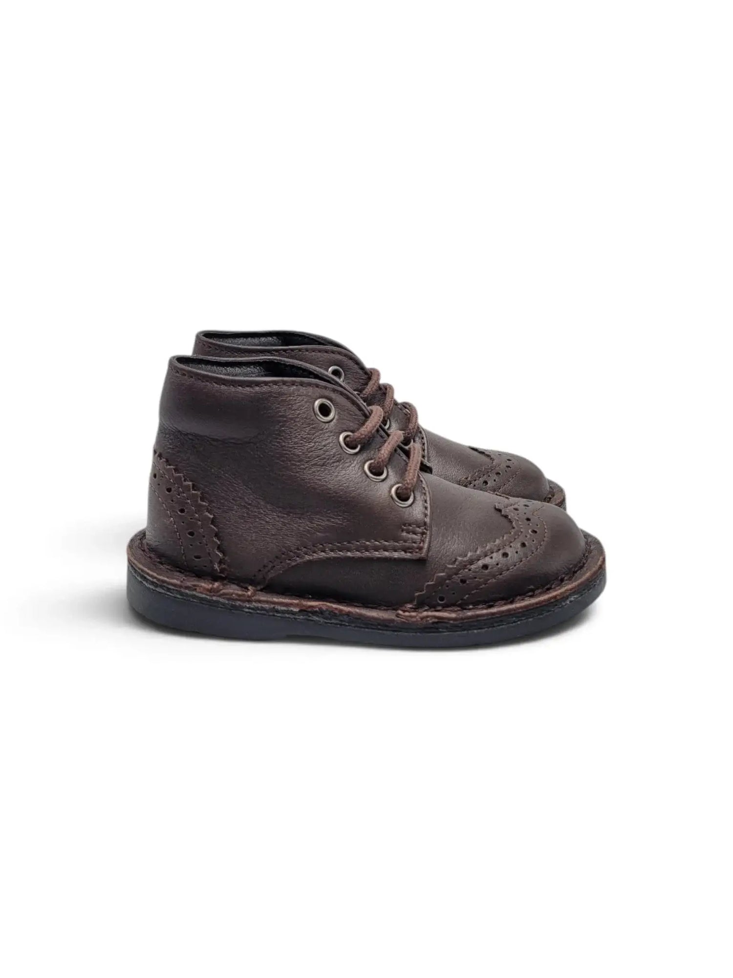 Blublonc nico brushed brown leather first walker bootie | kids fast shipping