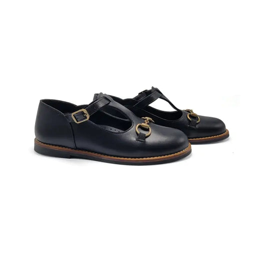 Blublonc roni premier black t-strap mary jane - t strap