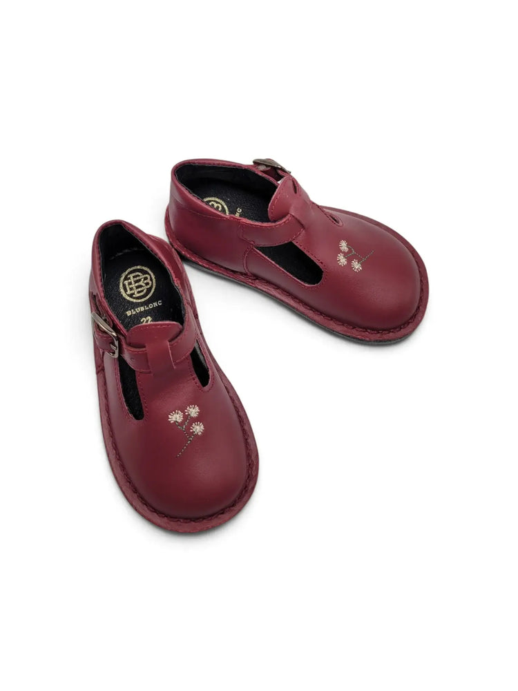 Blublonc sars berry embroidered t-strap | first walker fast shipping