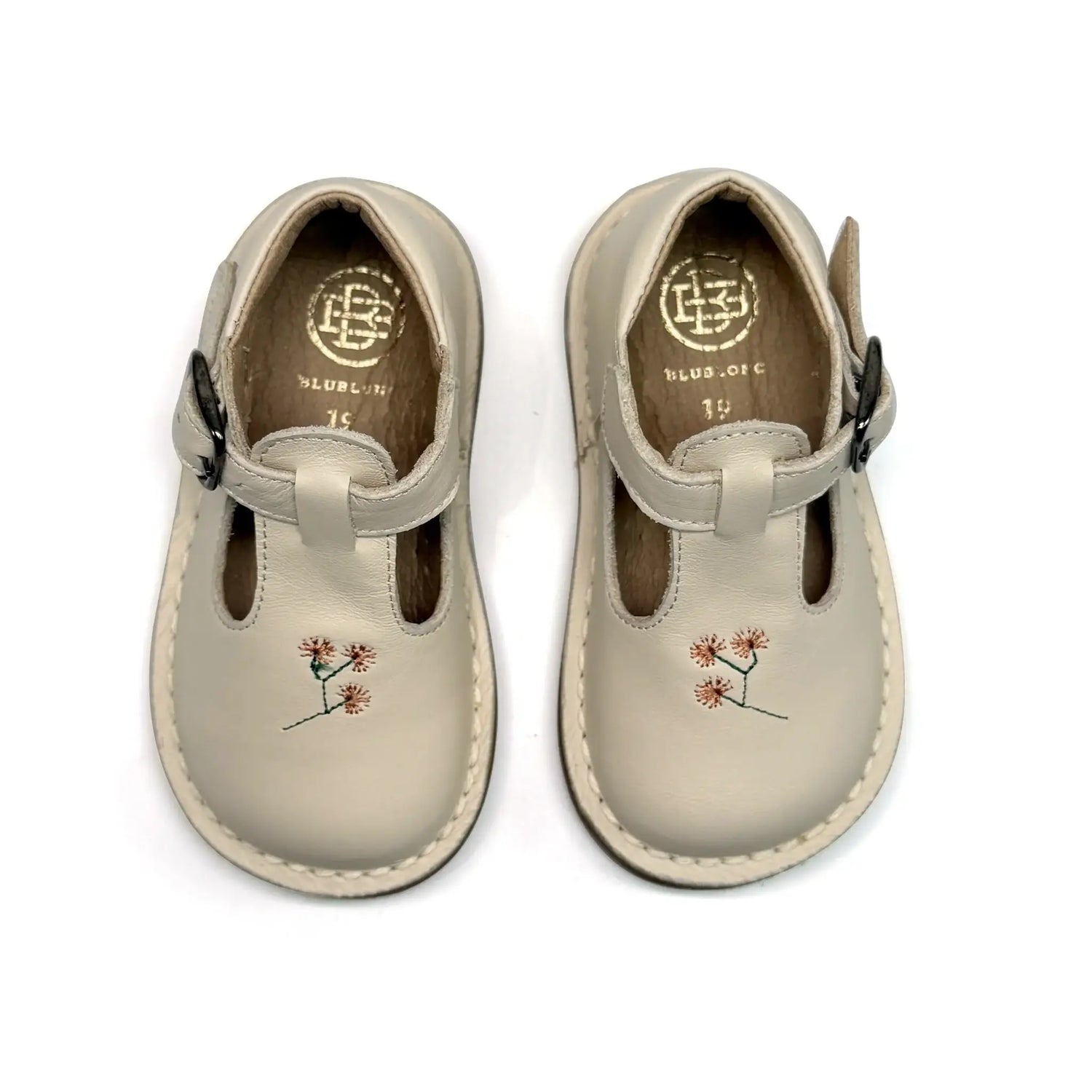 Blublonc sars white baby t-strap shoes fast shipping