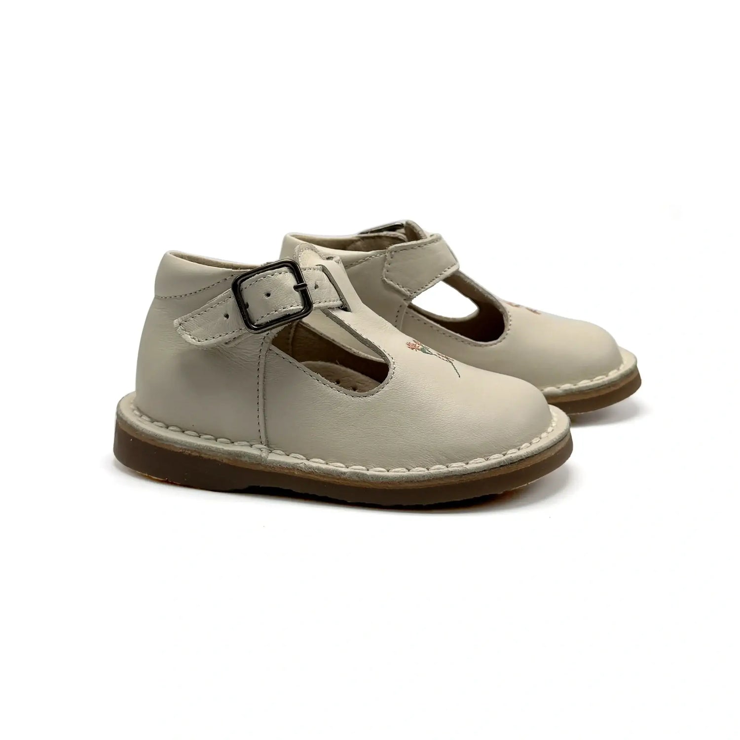 Blublonc sars white baby t-strap shoes fast shipping