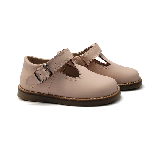 Blublonc Sela Nude Gum T-Strap First Walker