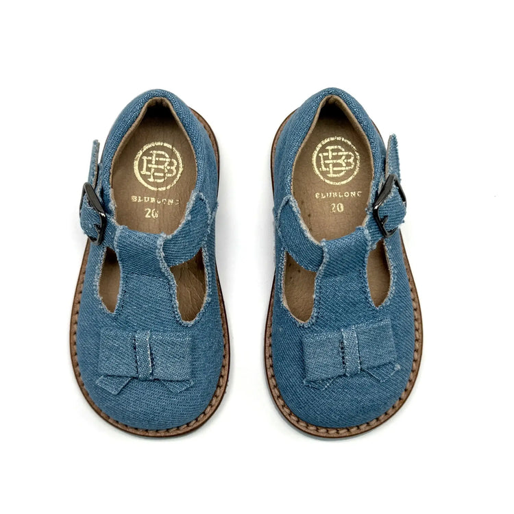 Blublonc shir denim baby t-strap walkers fast shipping