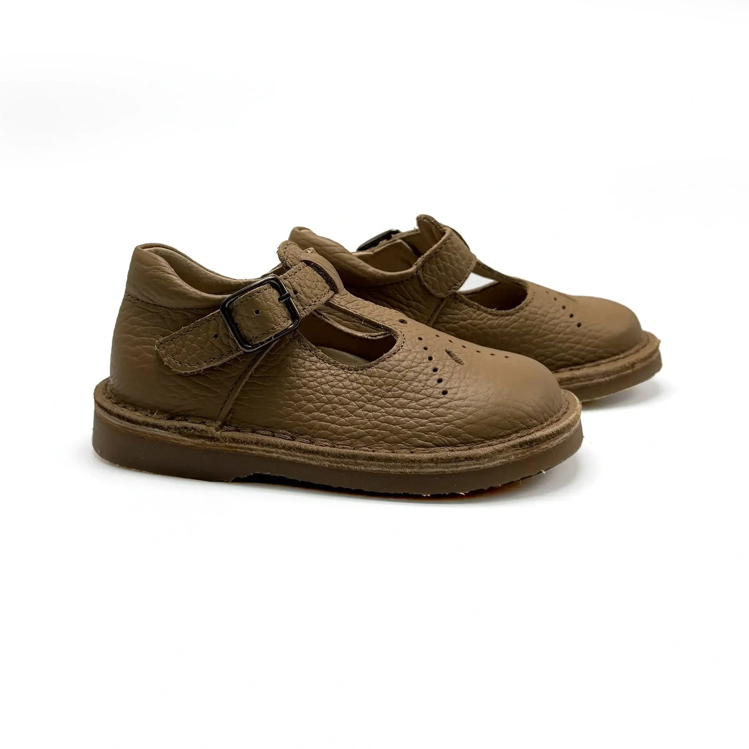 Blublonc brown t-strap baby walker shoes fast shipping