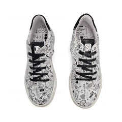 Bo-bell iga black doodle lace sneaker - girls