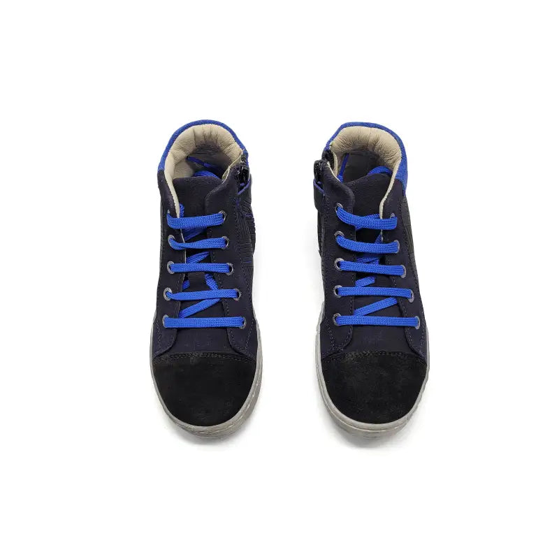Bo-bell iqra black cobalt high top lace sneaker - boys