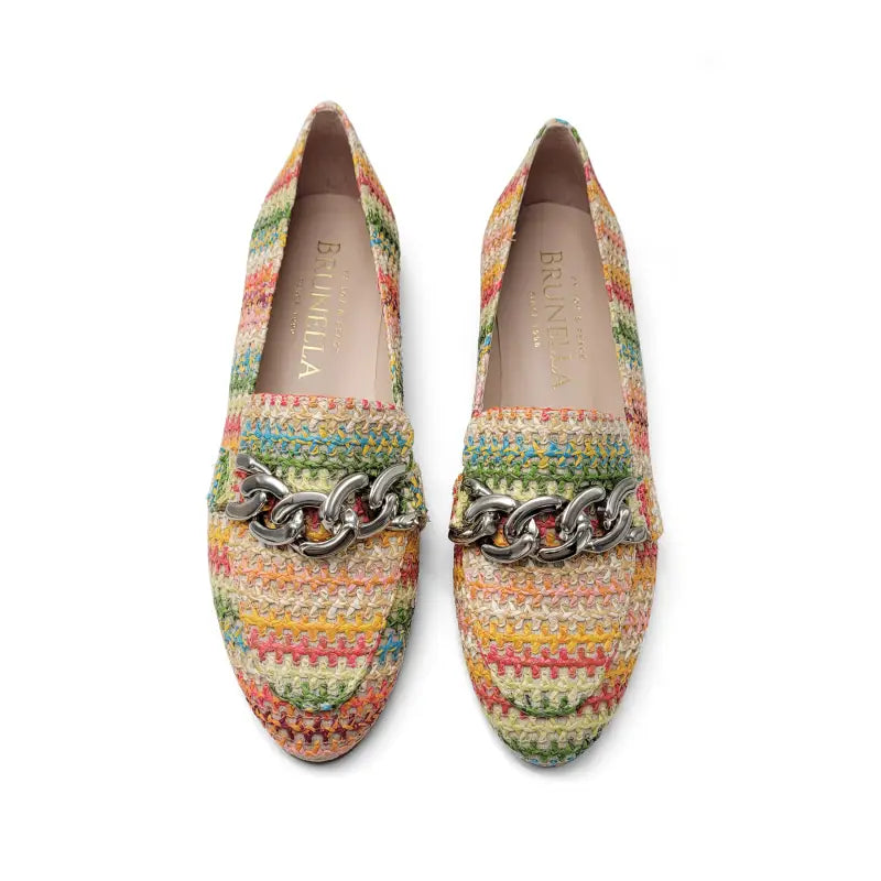 Brunella colorful crochet chain slip on 414 - ladies