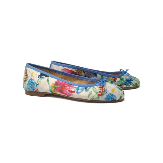 Brunella floral watercolor ballet flat 51mbr - ladies