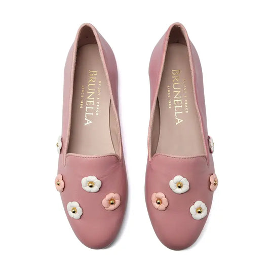 Brunella sleeper1 pink flowers slip on - girls