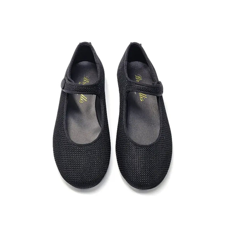 スニーカー BYOTHERS Belland maryJane Brunellis Black Textile Mary Jane Summer Collection New