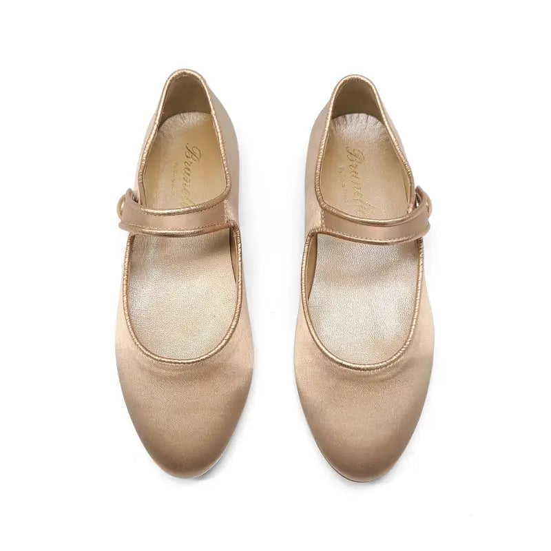 Brunellis rose gold satin pointed mary jane sa4007 - pointy mary jane