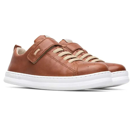 Camper brown no tie velcro sneaker k800247-21 - boys