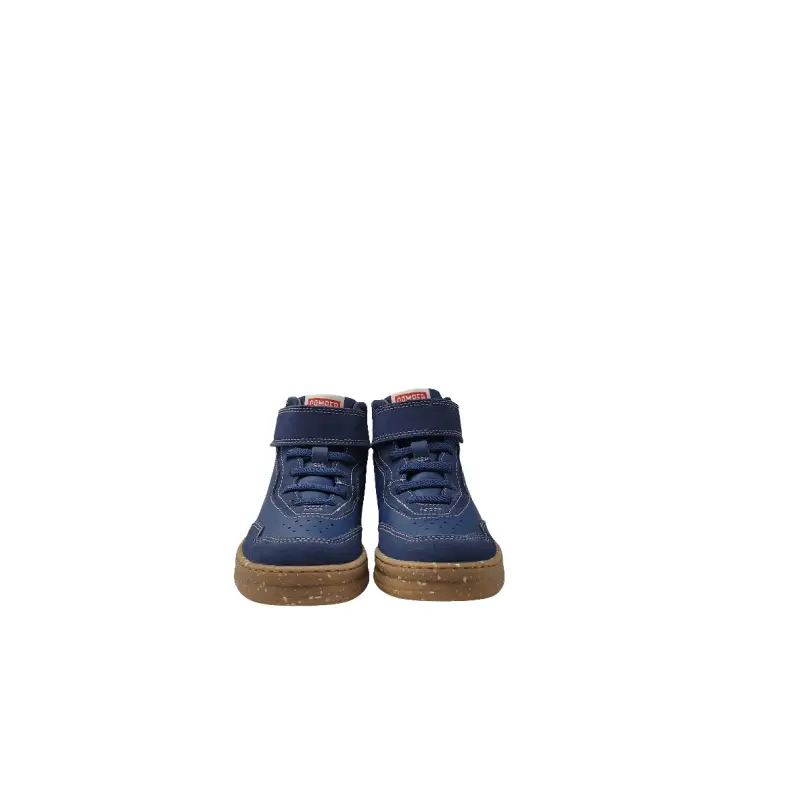 Camper denim blue hi top velcro sneaker - boys