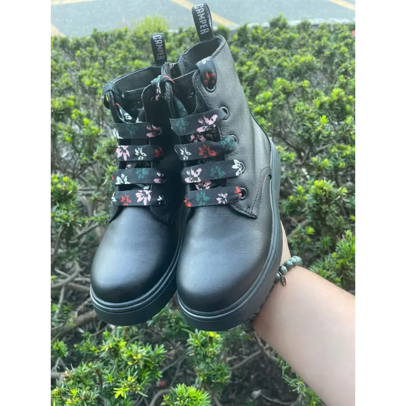Camper Floral Lace Up Boot