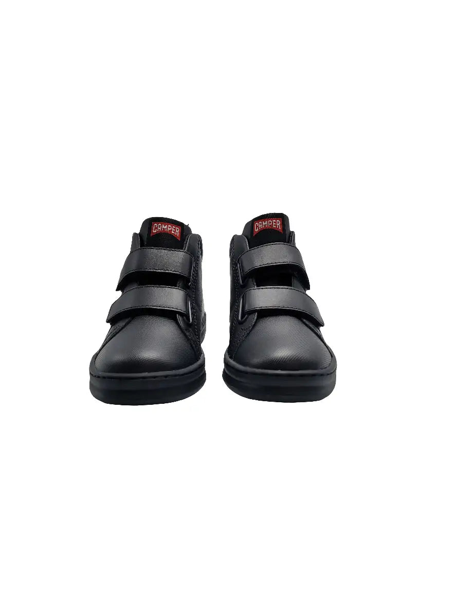 Camper midnight black velcro hi top sneaker - boys