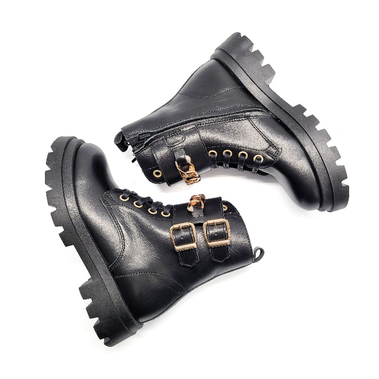 confetti-black-gold-chain-bootie-girls