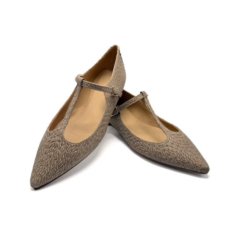 Confetti clay woven t-strap pointed mary jane fast shipping