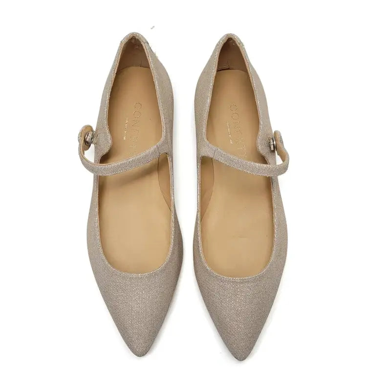 Gold Linen Mary Jane Shoes for Women Runs Big | Laced Shoe 39 Gold Linen Mary Jane Shoes for Women Runs Big | Laced Shoe 39