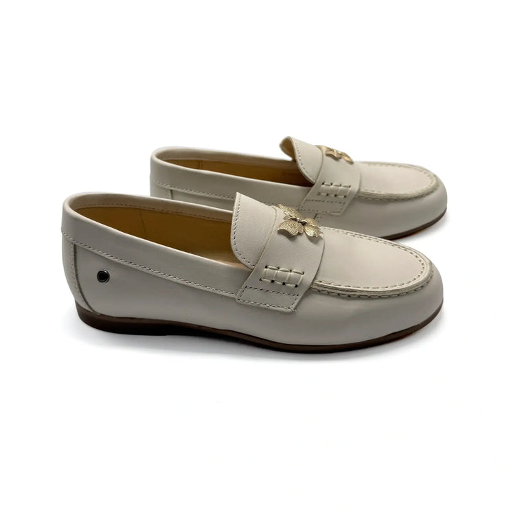ivory butterfly dress loafer