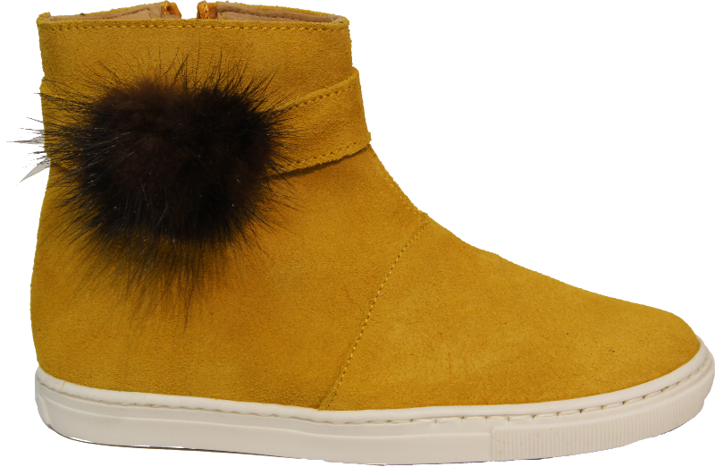 confetti-yellow-suede-pom-bootie-girls