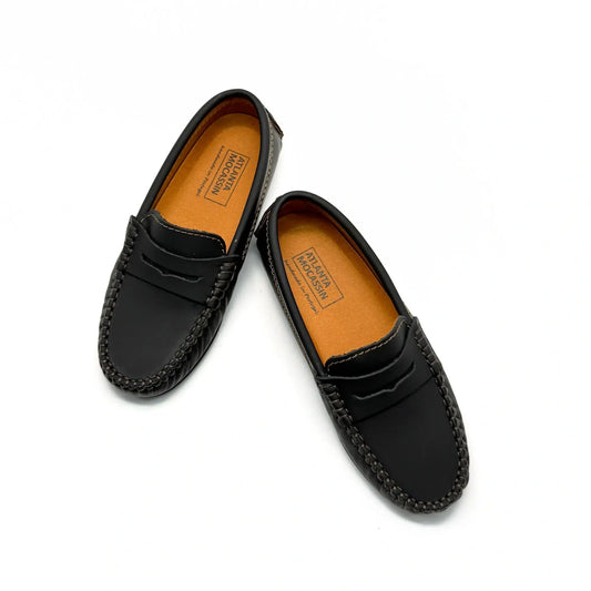 Atlanta black penny loafer handmade portugal fast shipping