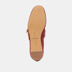 Dolce vita baylee oxblood perforated suede double strap mary jane teen mary jane