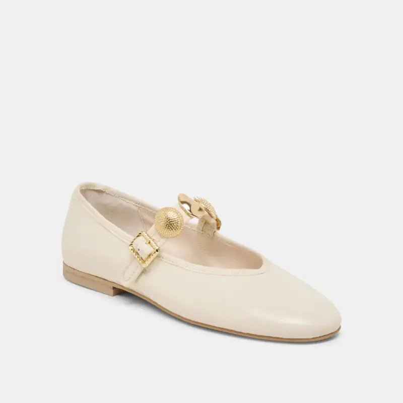 Dolce Vita Women's Relan Mary Jane Ballet Flat - White - Ballerinas