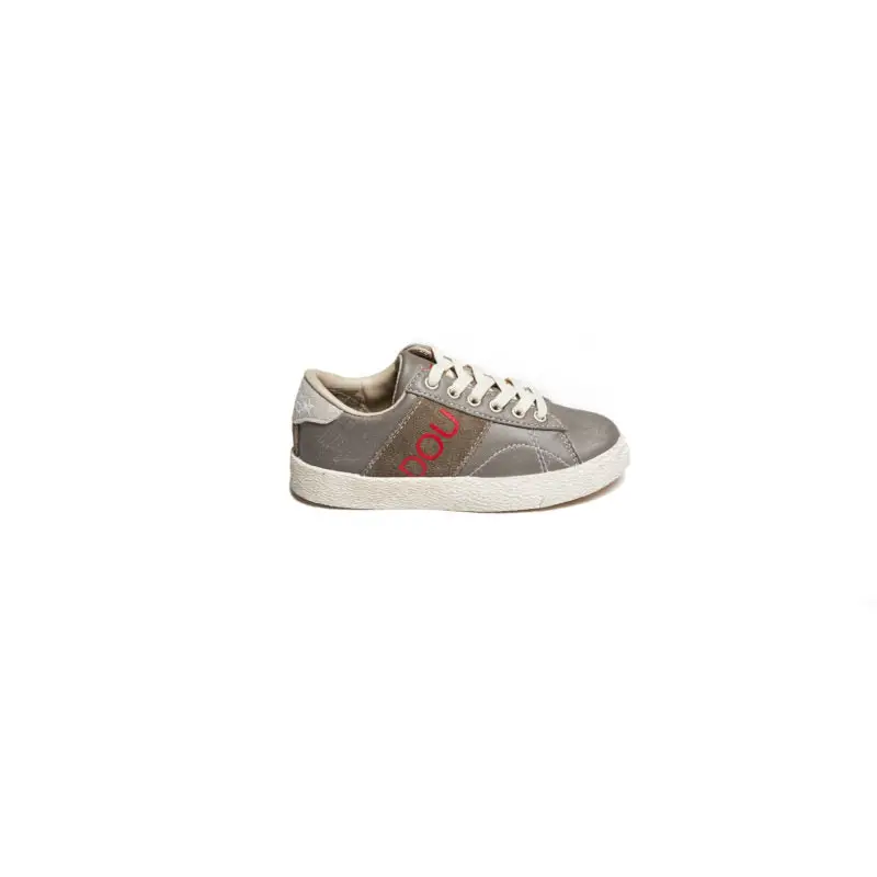 Dou uod grey/beige velcro sneaker - boys