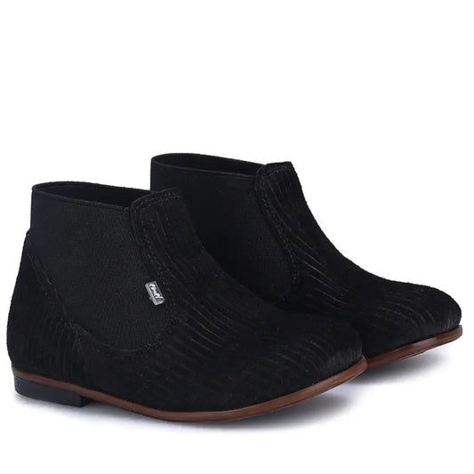Emel black corduroy toddl first walker