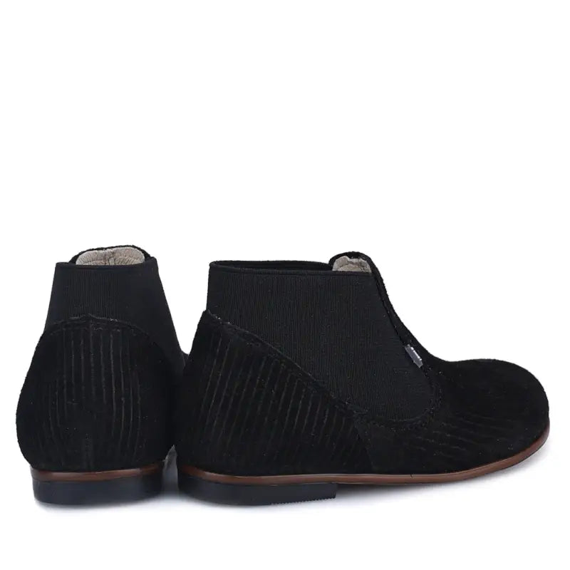Emel black corduroy toddl first walker
