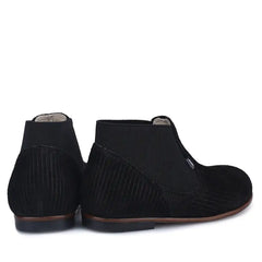 Emel black corduroy toddl first walker