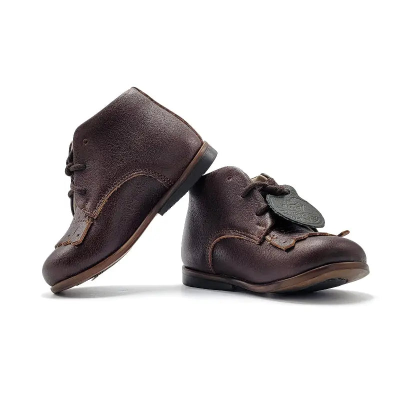 EMEL Dark Brown Fringe Toddler Bootie E1426 - FIRST WALKER