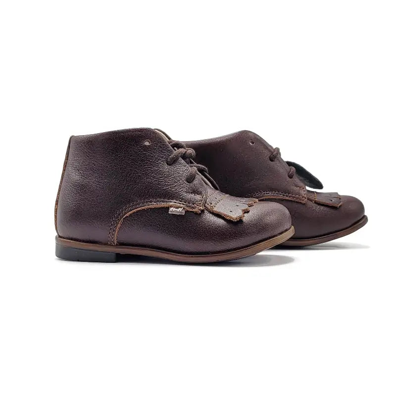 EMEL Dark Brown Fringe Toddler Bootie E1426 - FIRST WALKER