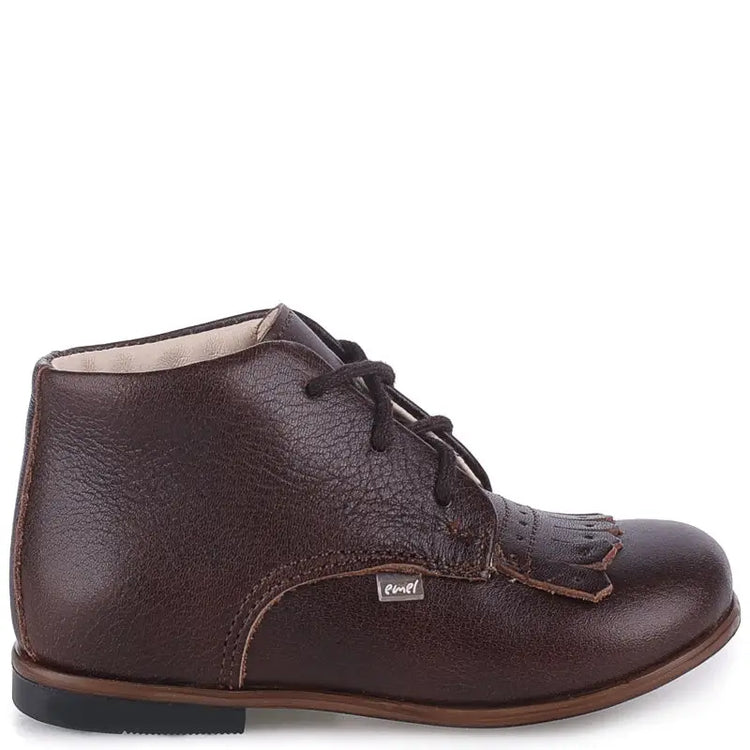 EMEL Dark Brown Fringe Toddler Bootie E1426 - FIRST WALKER